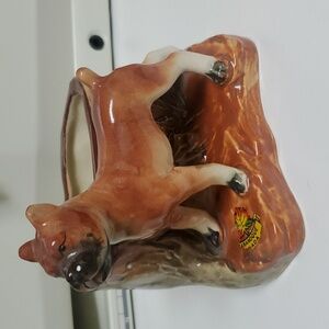 Small Vintage made in Japan Boxer Dog planter